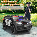 12V Electric Police Ride-On Car for Kids Battery Powered Toy Vehicle Magic Cars 1