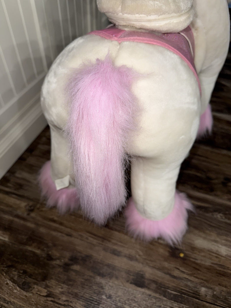 Ride-On Pink Unicorn Toy for Kids Ages 4-8 Magic Cars 2