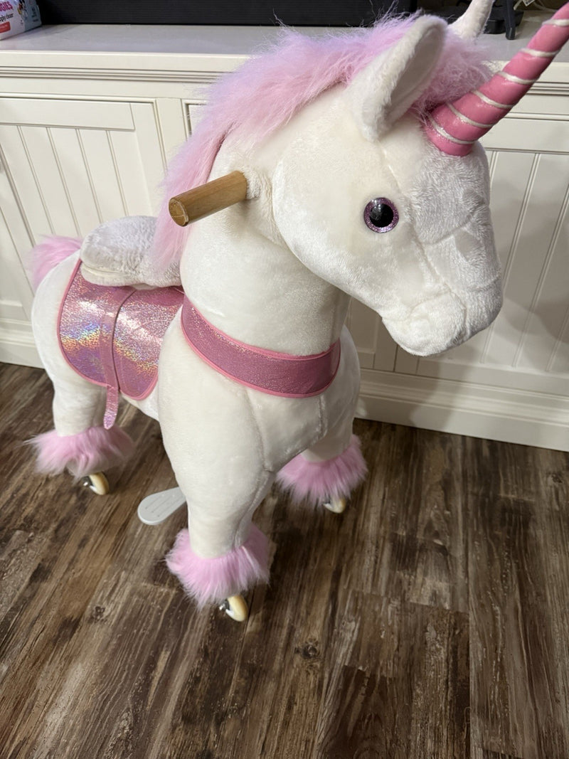 Ride-On Pink Unicorn Toy for Kids Ages 4-8 Magic Cars Variant 0