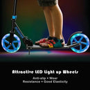 Portable Folding Sports Kick Scooter with LED Wheels in Blue Magic Cars 4