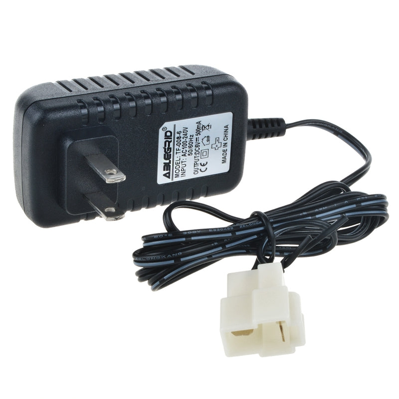 6V Battery Charger and AC Adapter for Kids Ride-On Cars – Compatible with Trax Moto and Disney Quad Models Magic Cars 1