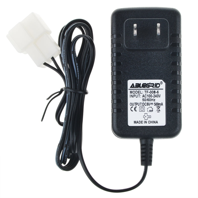 6V Battery Charger and AC Adapter for Kids Ride-On Cars – Compatible with Trax Moto and Disney Quad Models Magic Cars Variant 0