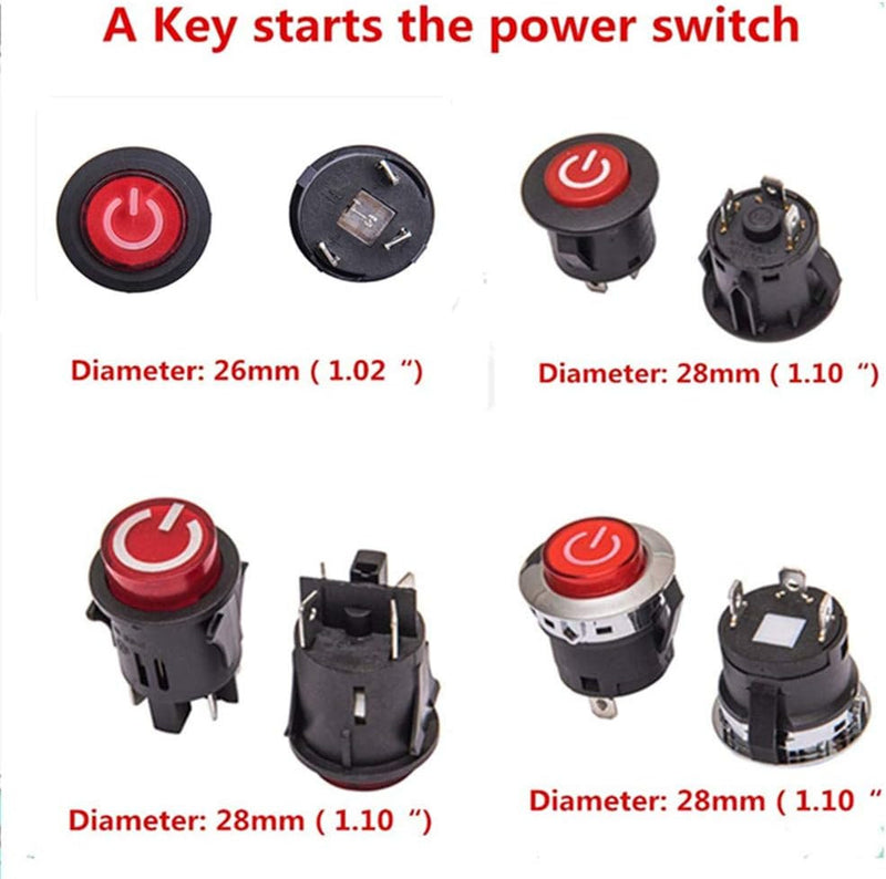 12V 20A Power Switch Button Replacement Accessory for Start Switch Applications Magic Cars 2