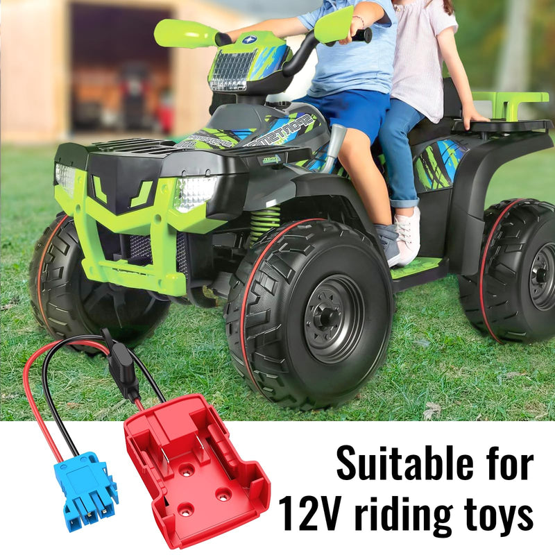 Power Wheel Adapter with Wire Harness Compatible with Milwaukee Battery Magic Cars 4