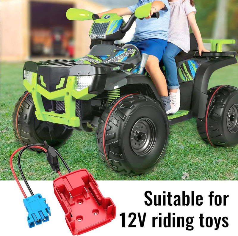 Power Wheel Adapter Compatible with Milwaukee Batteries for Peg Perego Vehicles Magic Cars 4