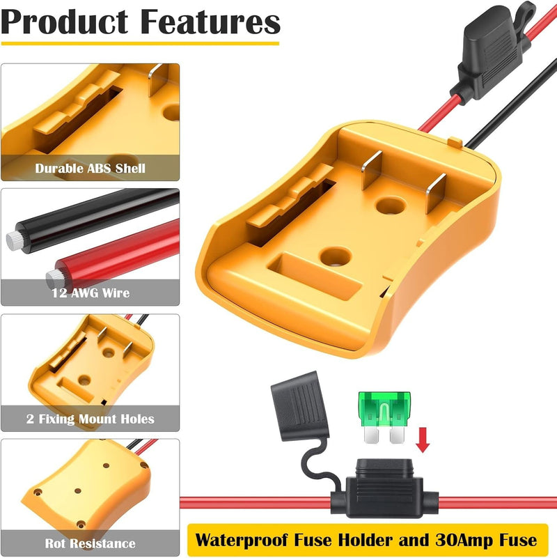 Power Wheel Adapter for 20V/18V Dewalt Batteries with Easy Installation and Safety Features Magic Cars 4