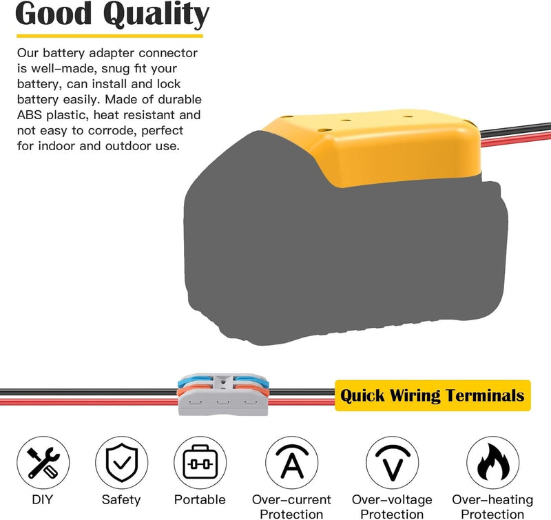 Power Wheel Adapter for 20V/18V Dewalt Batteries with Easy Installation and Safety Features Magic Cars 7