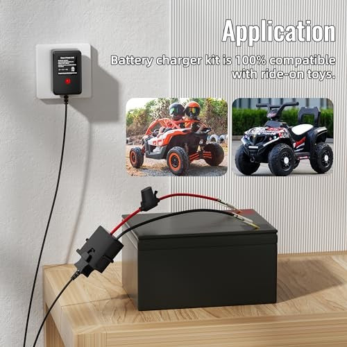 12 Volt Power Wheel Charger with 12 AWG Wire Harness and Connector Magic Cars 6