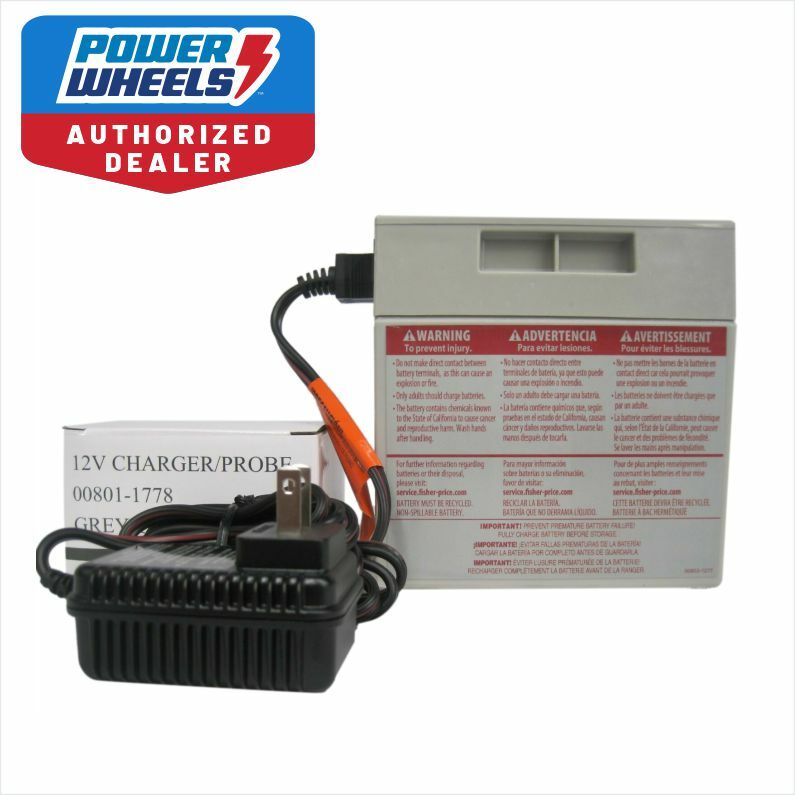 12V Grey Power Wheels Battery and Charger Combo Pack Magic Cars Variant 0