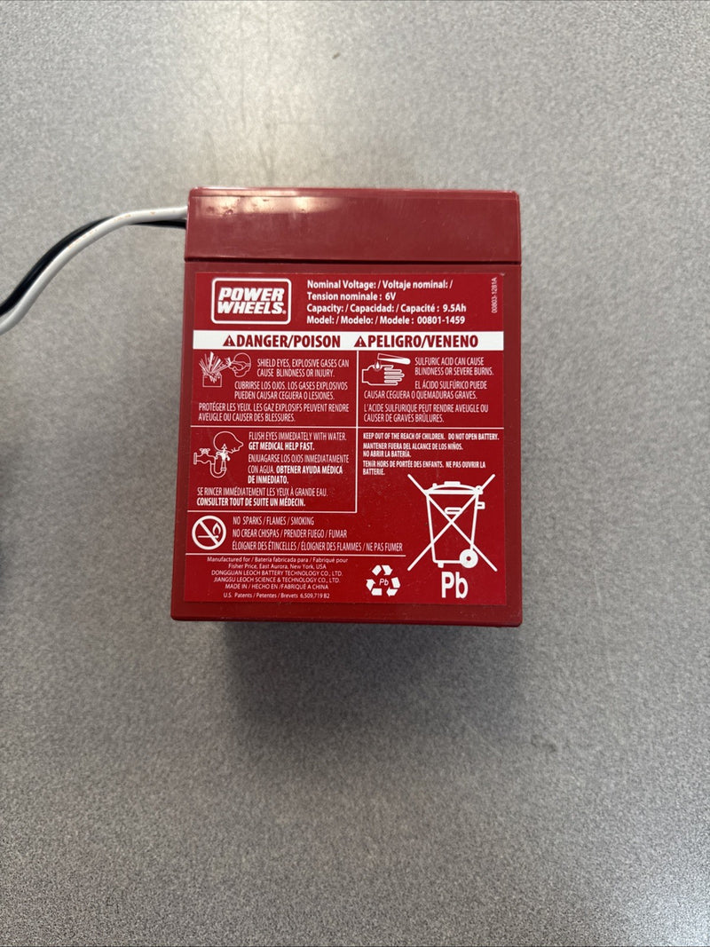 Power Wheels 6-Volt Rechargeable Battery Pack Red Original Equipment Magic Cars Variant 0