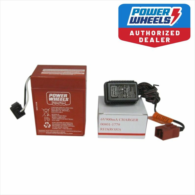 Power Wheels 6V Red Rechargeable Battery and Charger Pack Magic Cars 0