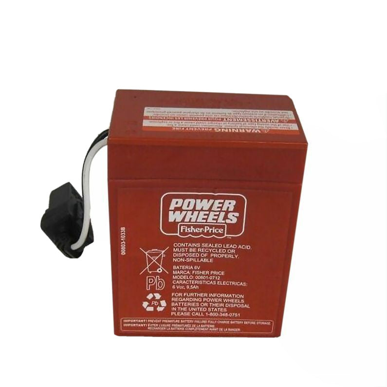 Power Wheels 00801-0712 Red 6V Battery with 1-Year Warranty Magic Cars Variant 0