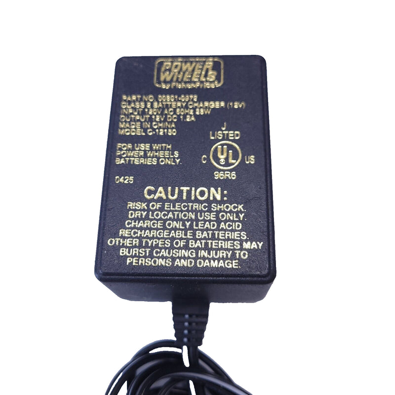 Genuine Power Wheels 12V DC 1.2A Battery Charger Adapter for Model 00801-0972 Magic Cars 1