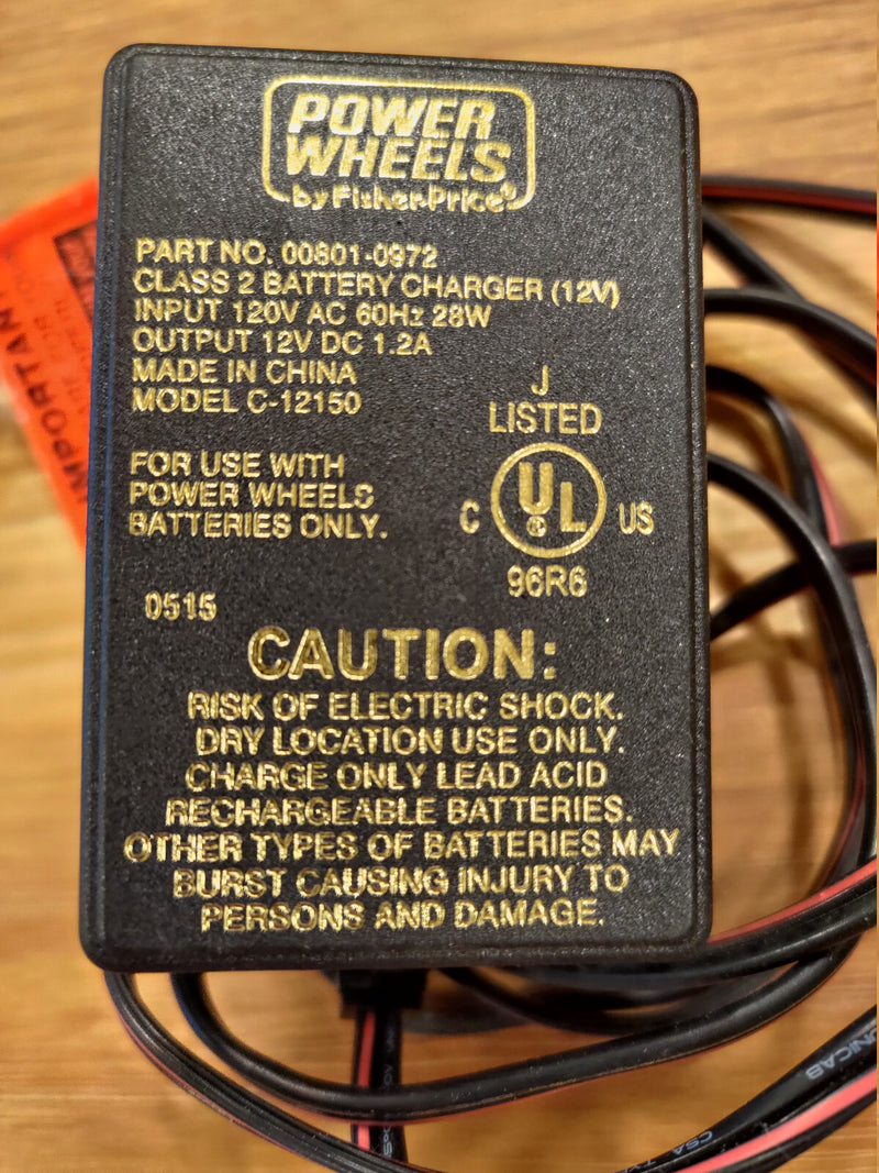 12V Power Supply Battery Charger for Wheels Model 00801-0972 Tested Magic Cars 1