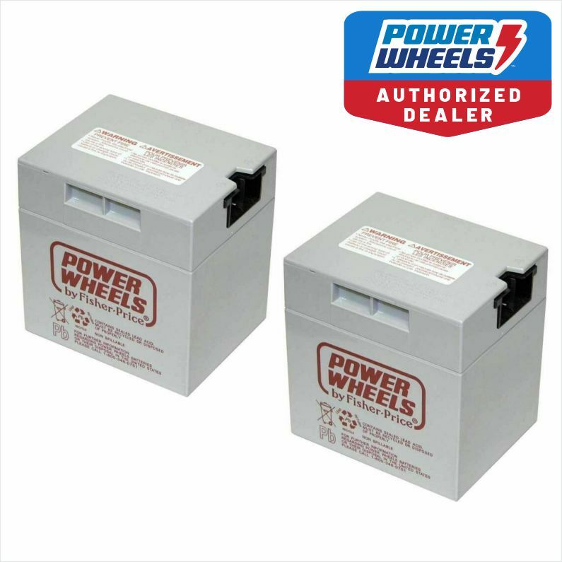 12V Gray Power Wheels Battery 2-Pack Genuine OEM 00801-1460 Magic Cars Variant 0