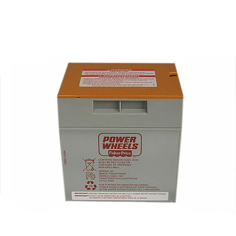12V Orange Top Replacement Battery for Fisher-Price Power Wheels Model 00801-1661 Magic Cars Variant 0