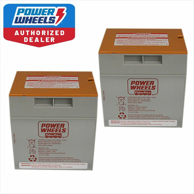 Power Wheels 12V Orange Top Battery 2-Pack for Ride-On Toys Genuine OEM Magic Cars Variant 0
