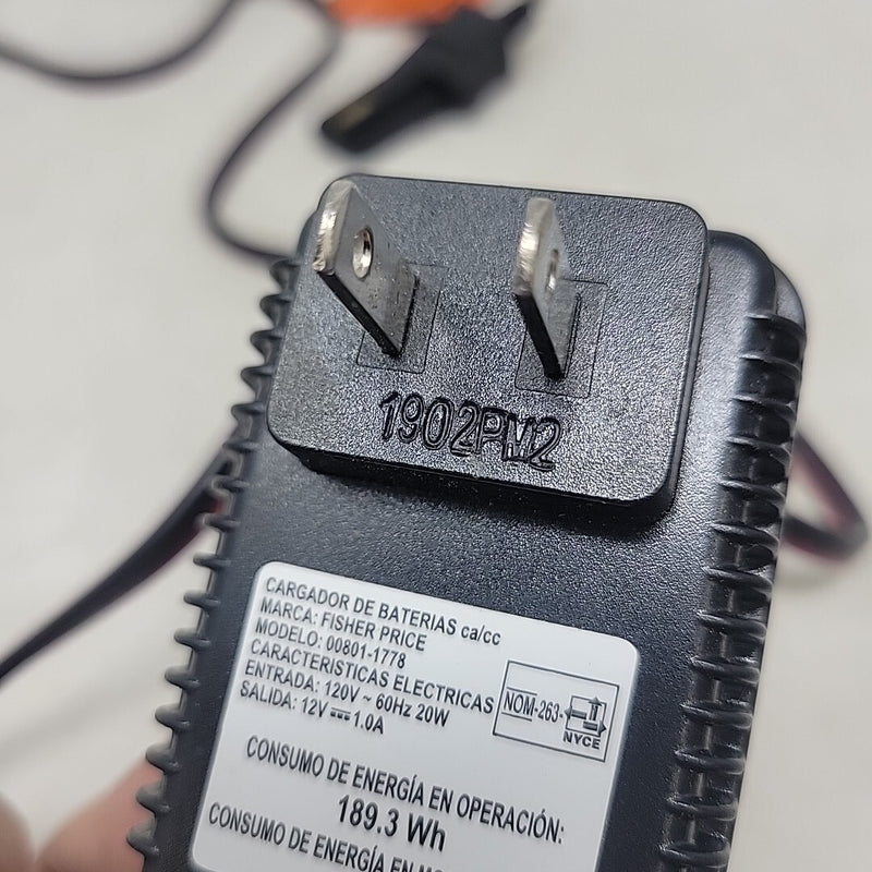 12 Volt Power Wheels Battery and Charger Genuine Replacement 00801-1778 Magic Cars 2