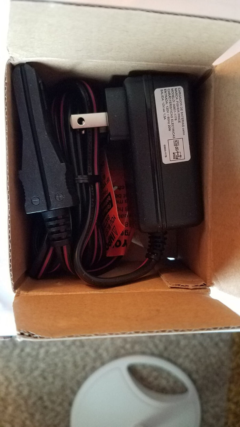 12V Grey Power Wheels Battery and Charger Genuine Fisher Model 00801-1778 Magic Cars 0