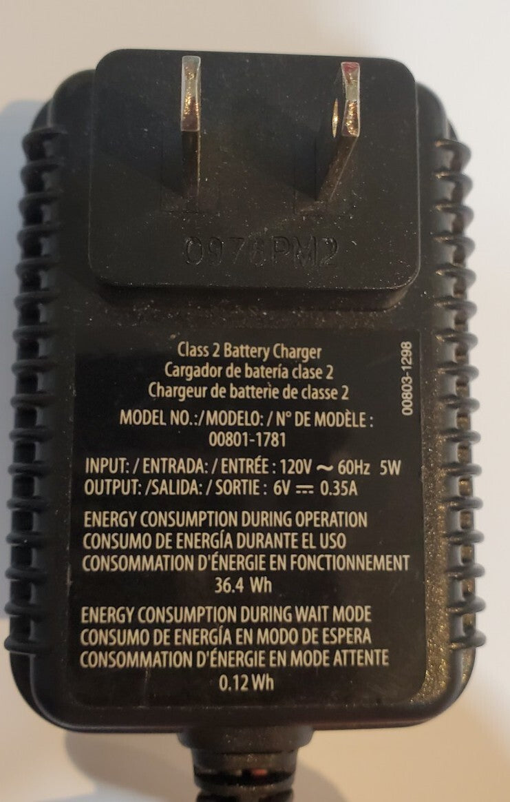 6V Battery and Charger for Power Wheels Model 00801-1781 Magic Cars 1