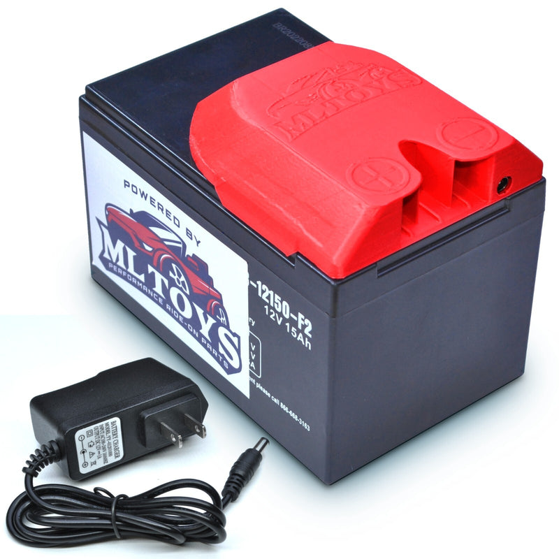 Power Wheels 12 Volt 15Ah Extended Runtime Upgrade Battery with Charger Magic Cars Variant 0