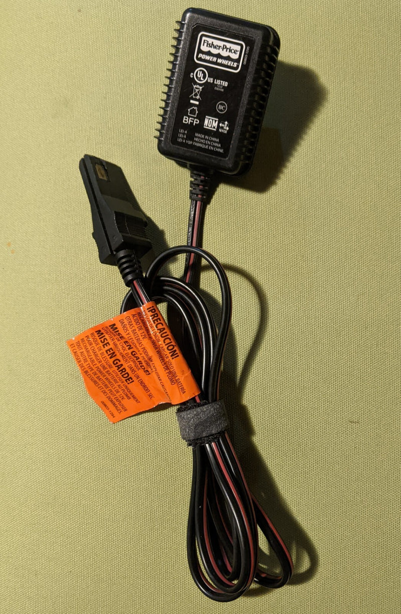 Power Wheels 12V Charger for Gray and Orange Ride-On Batteries Magic Cars 1