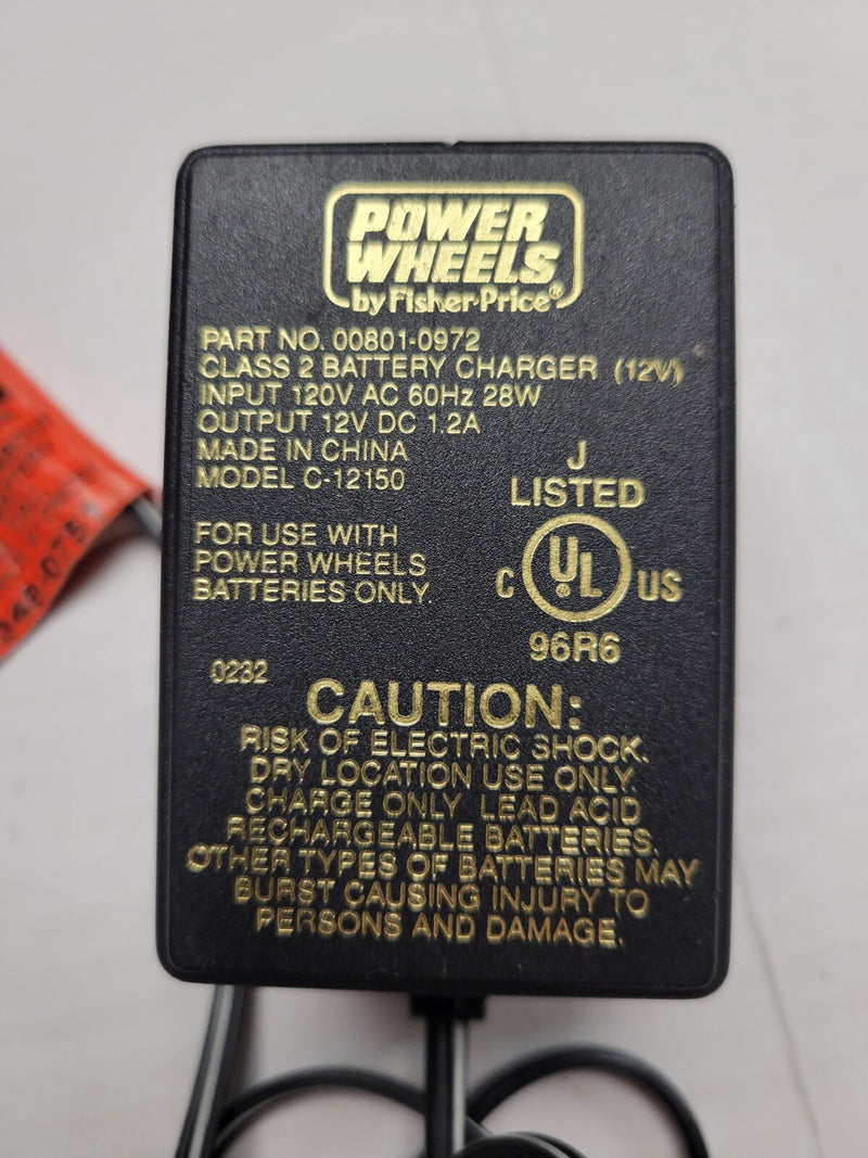 12 Volt Power Wheels Battery Charger Part No. 00801-0972 Genuine OEM Magic Cars 6