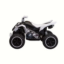 12V White ATV Ride-On Toy for Kids with LED Light, 5 MPH, Ages 3+ Magic Cars 4
