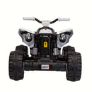12V White ATV Ride-On Toy for Kids with LED Light, 5 MPH, Ages 3+ Magic Cars 5