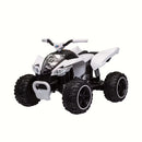 12V White ATV Ride-On Toy for Kids with LED Light, 5 MPH, Ages 3+ Magic Cars 6