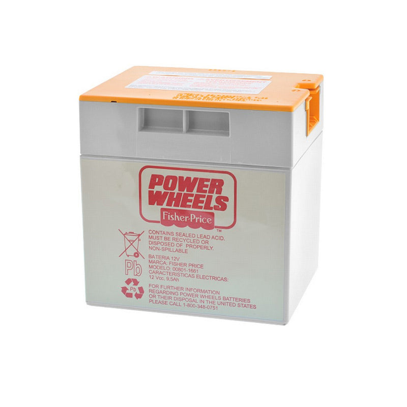 12V Probe-Style Power Wheels Battery Orange Top Mount Magic Cars 1