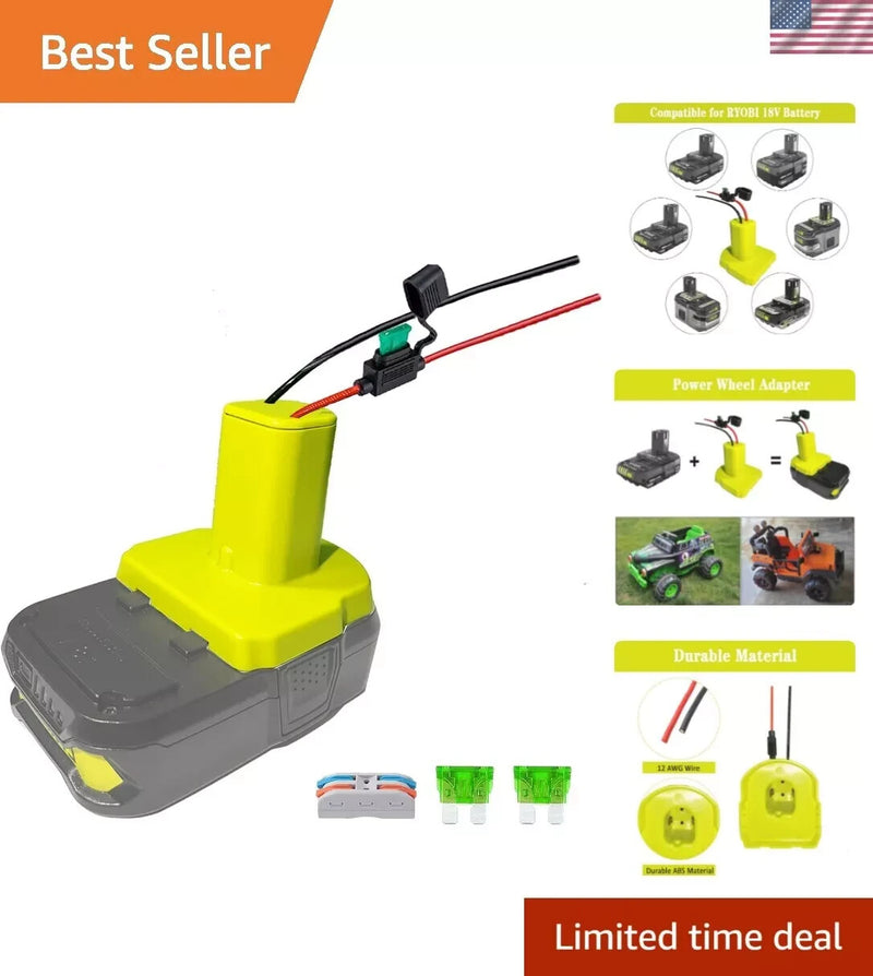 18V Battery Conversion Kit with Replaceable Fuse for Power Wheels Safe and Reliable Magic Cars 0