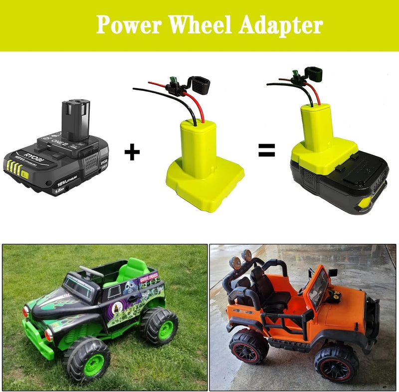 18V Battery Conversion Kit with Replaceable Fuse for Power Wheels Safe and Reliable Magic Cars 3