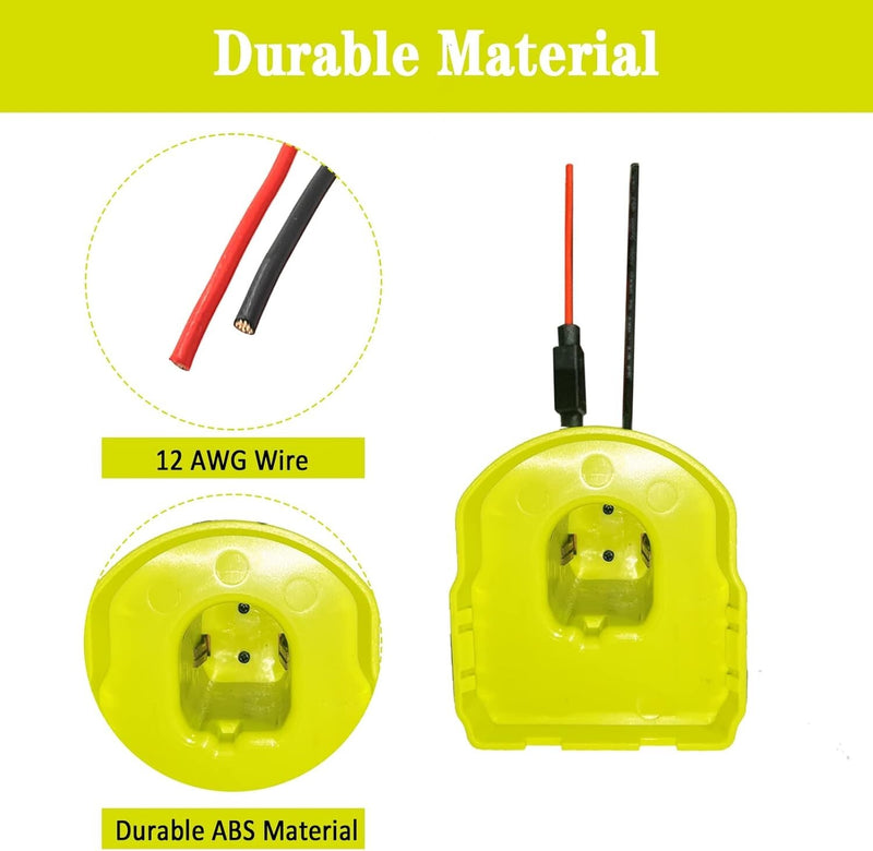 18V Battery Conversion Kit with Replaceable Fuse for Power Wheels Safe and Reliable Magic Cars 4