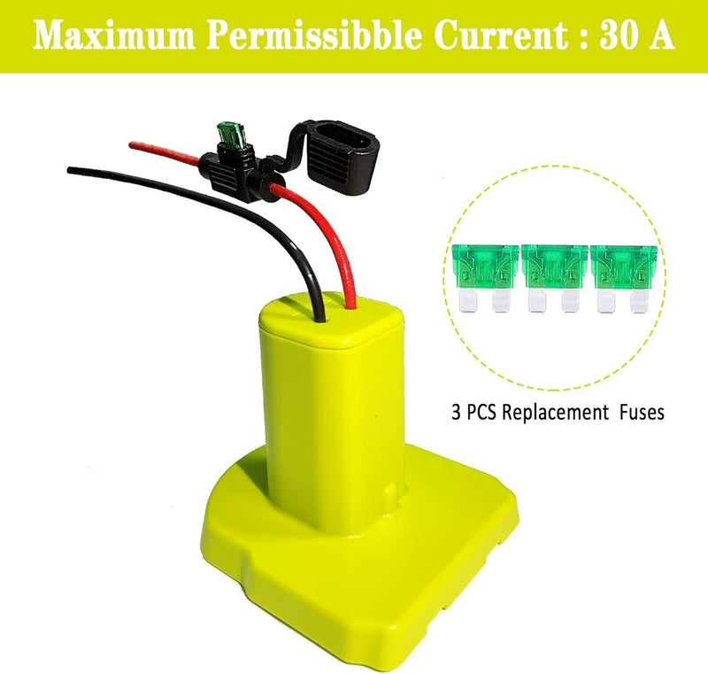 18V Battery Conversion Kit with Replaceable Fuse for Power Wheels Safe and Reliable Magic Cars 6