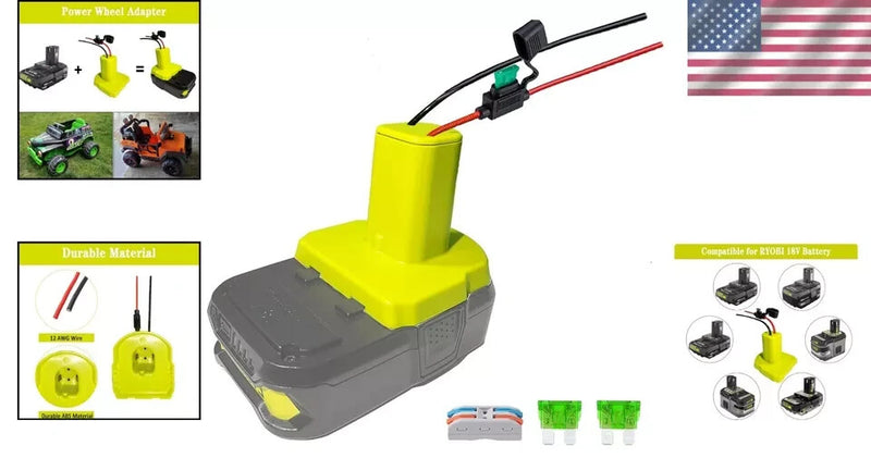 18V Battery Conversion Kit with Replaceable Fuse for Power Wheels Safe and Reliable Magic Cars 7