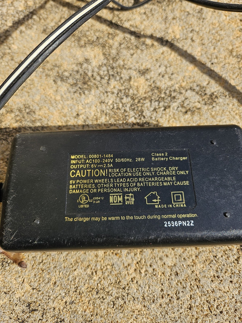6 Volt Power Wheels Battery with Charger Model 00801 1484 Magic Cars 1