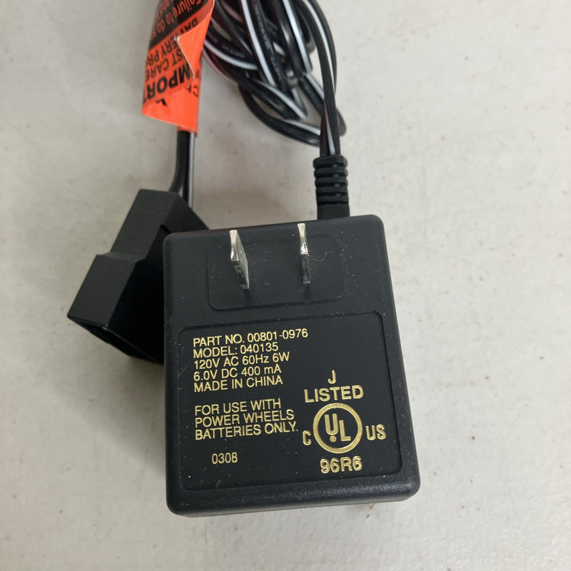 Power Wheels 6 Volt Battery Charger Model 040135 Part 00801-0976 Magic Cars 3