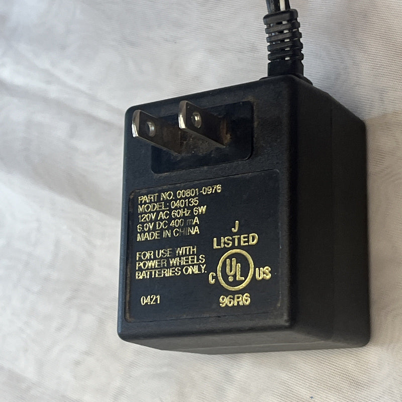 Power Wheels 6-Volt Battery Charger Part 00801-0976 Model 040135 OEM Magic Cars 2