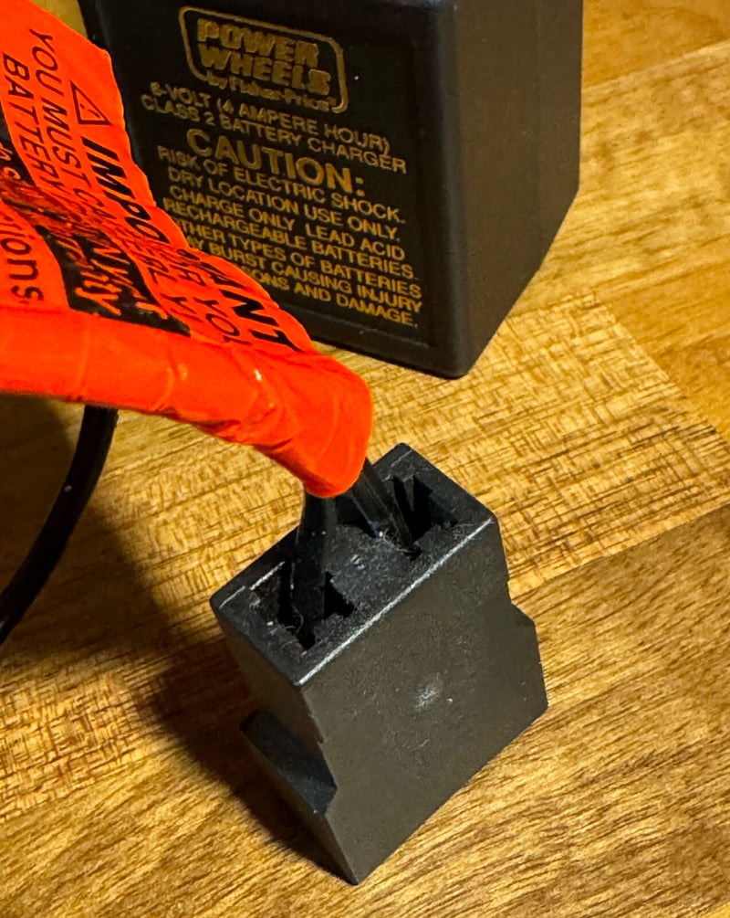 6 Volt Power Wheels Battery Charger Plug Part Model 040135