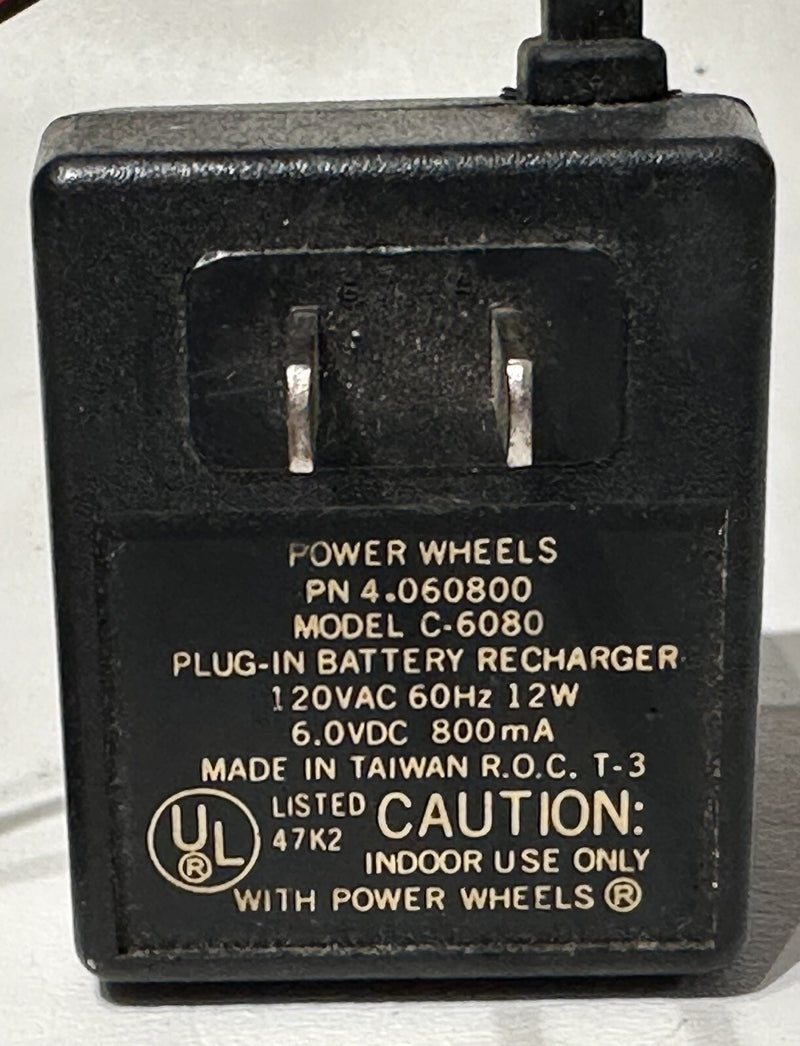 6 Volt Plug-In Battery Recharger for Power Wheels Model C-6080 Magic Cars 2