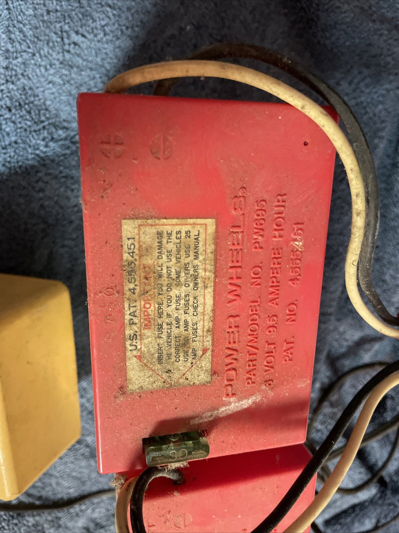 Power Wheels 6-Volt Rechargeable Battery Original 1985 Rare Logo Magic Cars 1