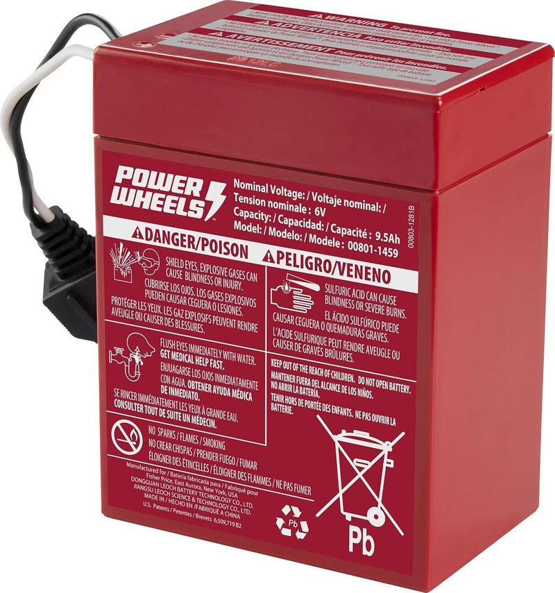 6-Volt Red Rechargeable Replacement Battery for Power Wheels Magic Cars Variant 0