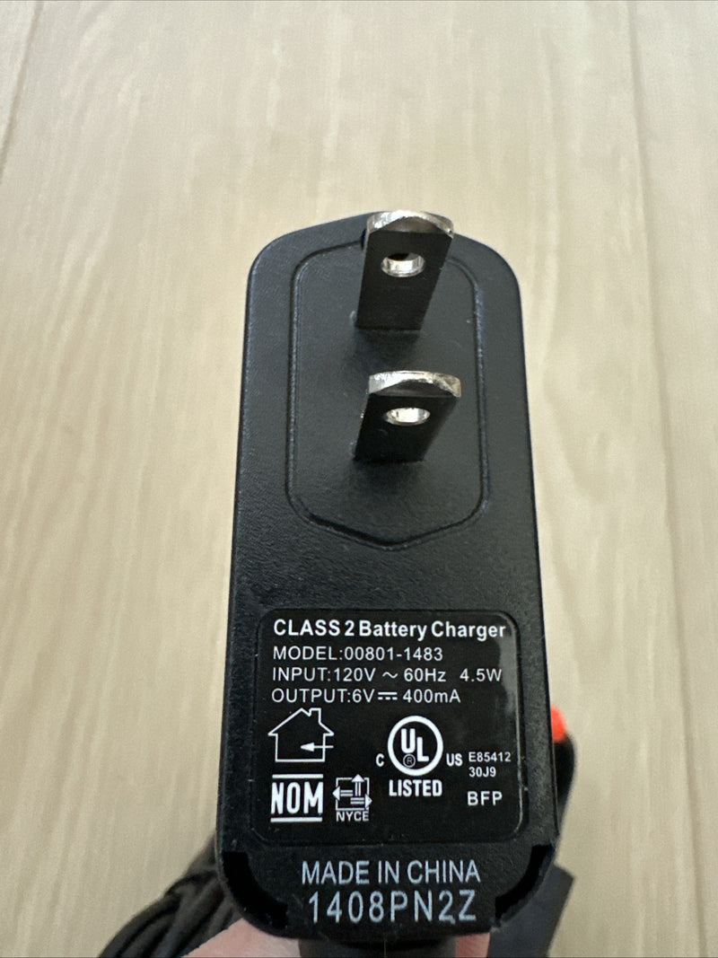 6V OEM Battery Charger and Power Supply Cable for Ride-On Vehicles Magic Cars 1