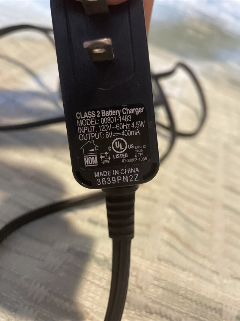 6V Power Wheels Charger with Cord Model 00801-1483 Magic Cars 1