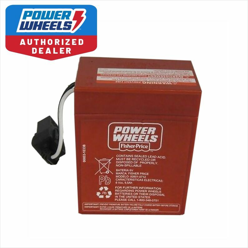 Genuine 6V Red Replacement Battery for Power Wheels Harley-Davidson Ride-On Magic Cars Variant 0