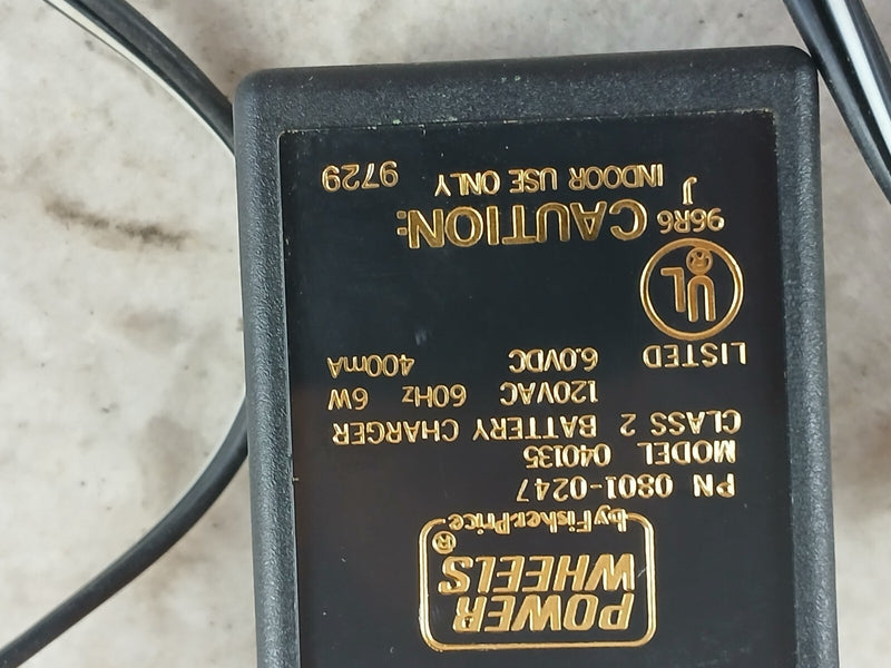 Power Wheels AC Charger Adapter and Power Cord Model 040135 Magic Cars 4