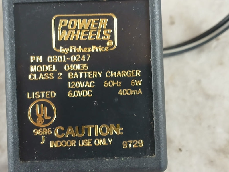 Power Wheels AC Charger Adapter and Power Cord Model 040135 Magic Cars Variant 0