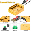 Power Wheels Battery Adapter Kit Compatible with 20V Dewalt Batteries Magic Cars 2