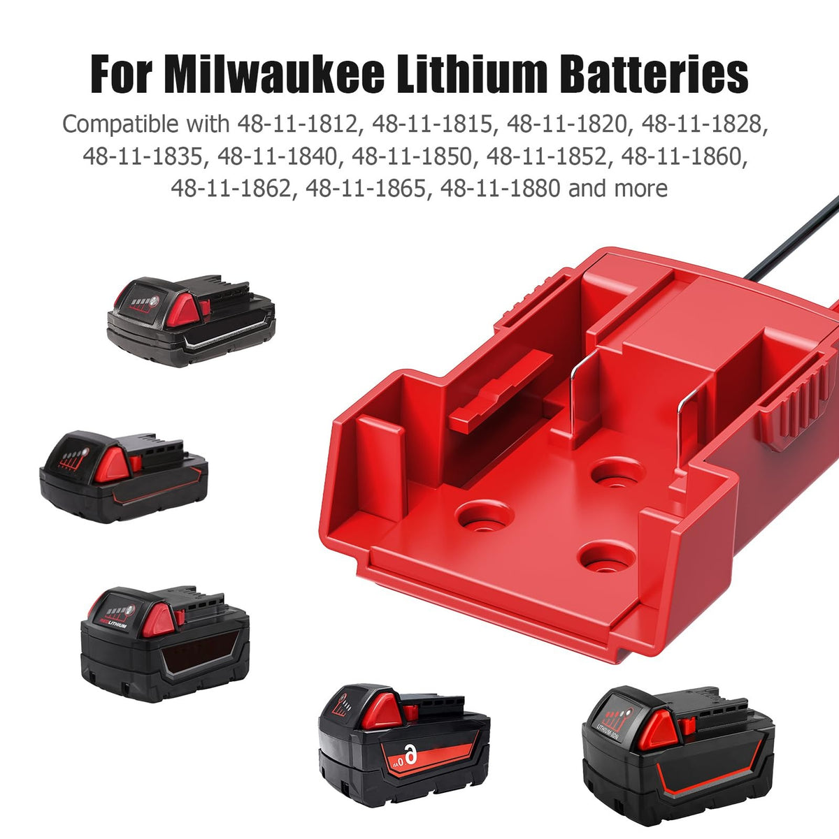 Power Wheels Battery Adapter for Milwaukee Batteries Compatible with P